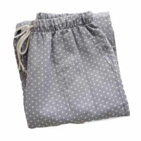 Women Loungewear Loose Pyjamas Pants Cotton Pajama Bottoms, Grey Dots