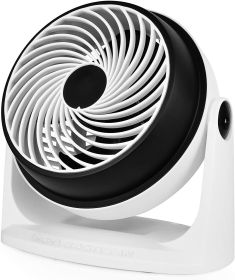 HealSmart 8" Table Fan Tabletop Air-Circulator Fan 3Speed Control 110Â° Rotation