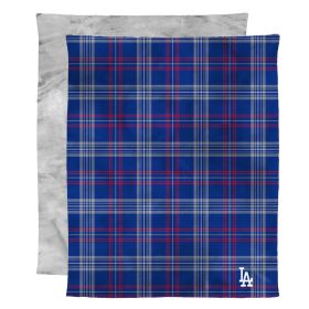 Dodgers OFFICIAL MLB Micro Mink Faux Fur Throw Blanket; 48" x 60"