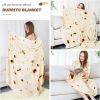 RAINBEAN 71IN Burritos Double Sided Blankets Adult Size, Tortilla Blanket for Kids, Cool Stuff Gifts for Man and Boys, Novelty Food Wrap Blanket