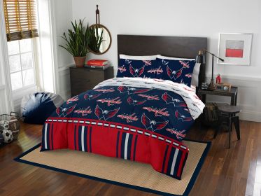 Washington Capitals OFFICIAL NHL Queen Bed In Bag Set