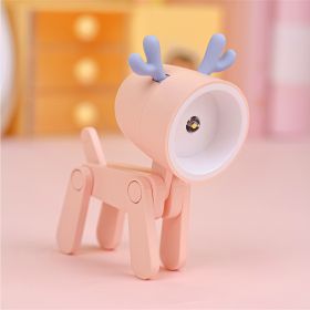 Mini Cute Animal Pet Dogs Deer Designer Led Night Light Table Lamp Kids Toys Gift For Birthday/Easter/Boy/Girlfriends (Items: Deer, Color: PINK)