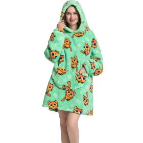 Adult Hooded Animal Nightgown Flannel Blanket Women Fleece Warm Pajamas Pullover Sweater Soft Comfortable Spring Autumn Winter (Color: 11, size: One Size)