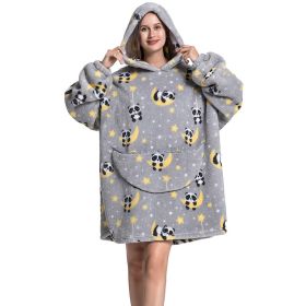 Adult Hooded Animal Nightgown Flannel Blanket Women Fleece Warm Pajamas Pullover Sweater Soft Comfortable Spring Autumn Winter (Color: 23, size: One Size)