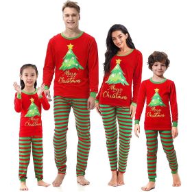 Matching Family Pajamas Set Striped Christmas Pajamas Sleepwear Dad Mom PJs (size: Kids 5T)