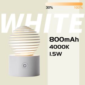 Deformation Decompression Touch Night Light USB Metal Iron Spring Nightlight Candle Light Table Lamp Cute Lamps Bedroom Bedside (Emitting Color: White, Ships From: CN)