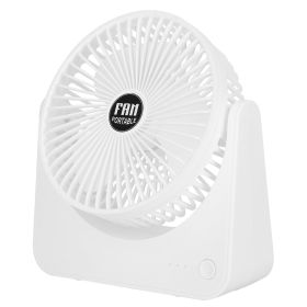 6.5in Desk Fan USB Powered 3 Speeds Table Cooling Fan Tilt Quiet Desktop Fan for Bedroom Office (Color: White)